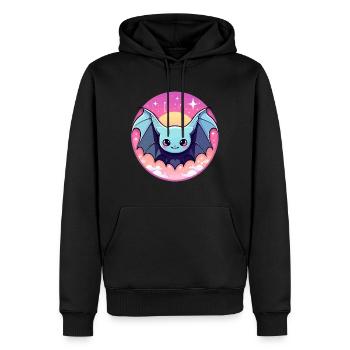 Bat Illustration - Men’s Premium Organic Hoodie - black - Front - Nico (187cm)