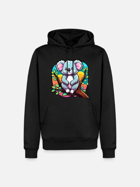 Koala Drawing - Men’s Premium Organic Hoodie - black