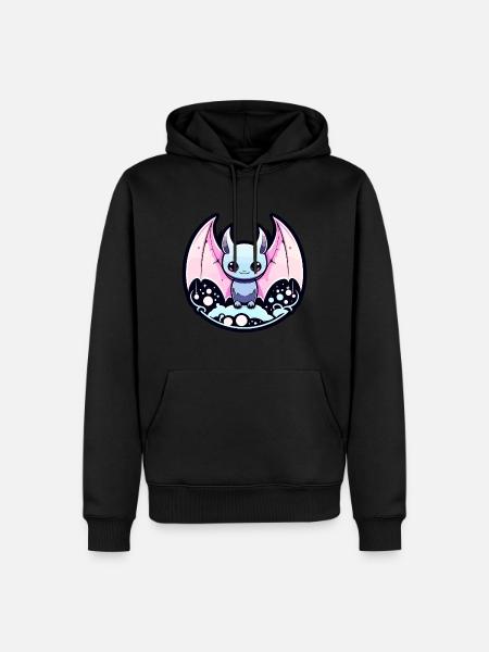 Bat Illustration - Men’s Premium Organic Hoodie - black