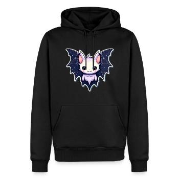 Bat Illustration - Men’s Premium Organic Hoodie - black - Front - Nico (187cm)