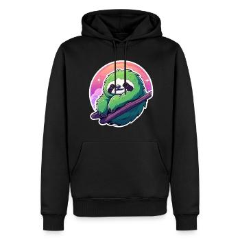 Faultier Zeichnung - Männer Premium Bio Hoodie - Schwarz - Vorne - Nico (187cm)