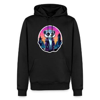 Meerkat Drawing - Men’s Premium Organic Hoodie - black - Front - Nico (187cm)
