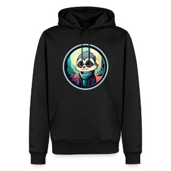 Erdmännchen Zeichnung - Männer Premium Bio Hoodie - Schwarz - Vorne - Nico (187cm)