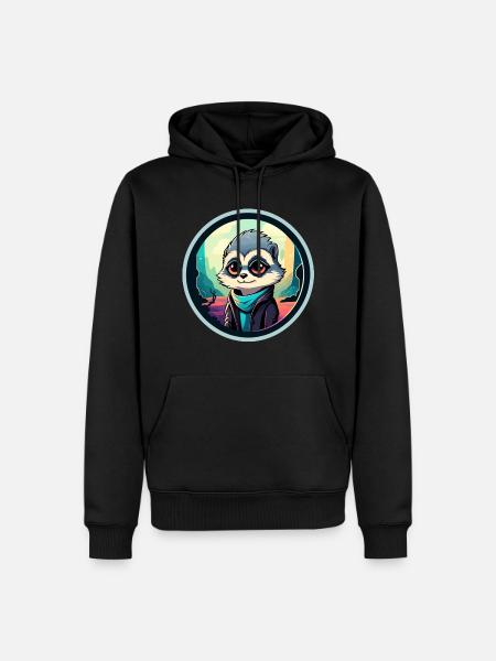 Meerkat Drawing - Men’s Premium Organic Hoodie - black