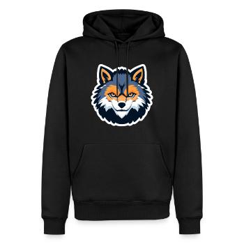 loup-garou Halloween illustration - Sweat à capuche Premium bio Homme - noir - Devant - Nico (187cm)