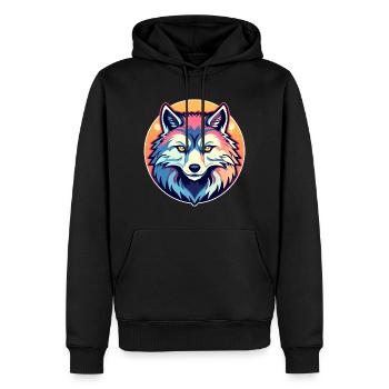 Werwolf Halloween Illustration - Männer Premium Bio Hoodie - Schwarz - Vorne - Nico (187cm)