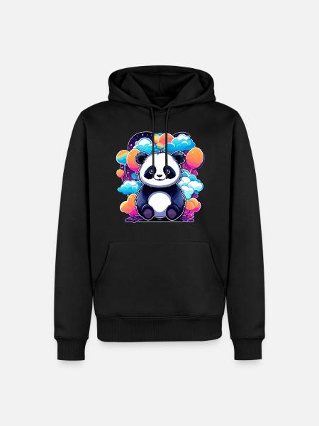 Panda Drawing - Men’s Premium Organic Hoodie - black