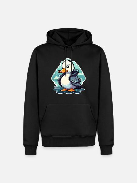 Duck Illustration - Men’s Premium Organic Hoodie - black