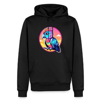Papagei Vogel Illustration - Männer Premium Bio Hoodie - Schwarz - Vorne - Nico (187cm)