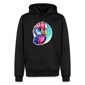 Papagei Vogel Illustration - Männer Premium Bio Hoodie - Schwarz - Vorne - Nico (187cm)