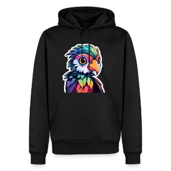 Papagei Vogel Illustration - Männer Premium Bio Hoodie - Schwarz - Vorne - Nico (187cm)