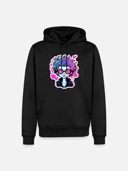 Cute zombie illustration - Men’s Premium Organic Hoodie - black