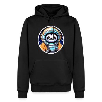 Faultier Astronaut Illustration - Männer Premium Bio Hoodie - Schwarz - Vorne - Nico (187cm)