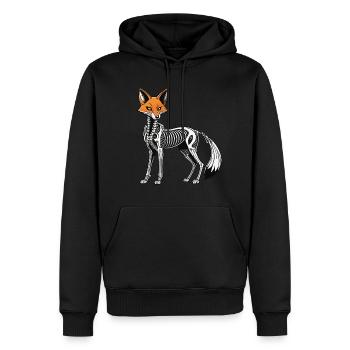 Fox Skeleton Illustration - Men’s Premium Organic Hoodie - black - Front - Nico (187cm)
