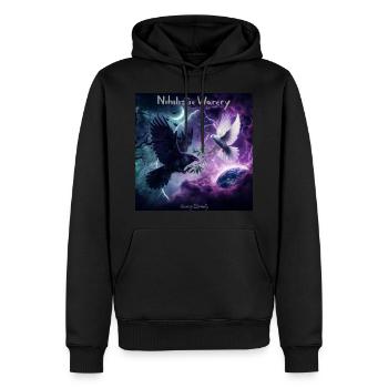 NW - S’envoler éternellement - Sweat à capuche Premium bio Homme - noir - Devant - Nico (187cm)