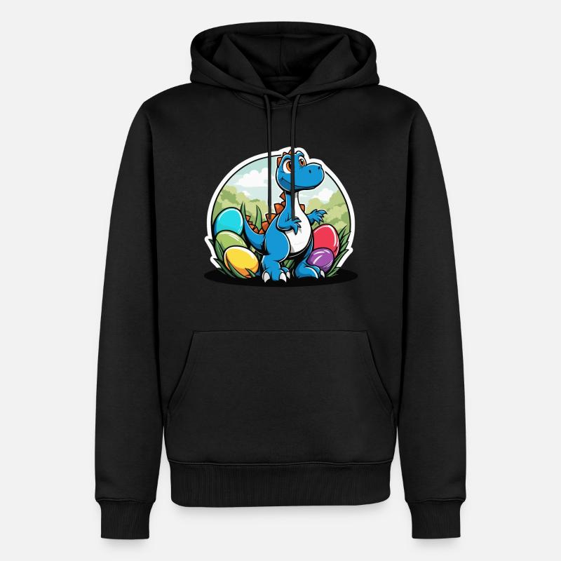 Dinosaur Easter Eggs Easter - Men’s Premium Organic Hoodie - black