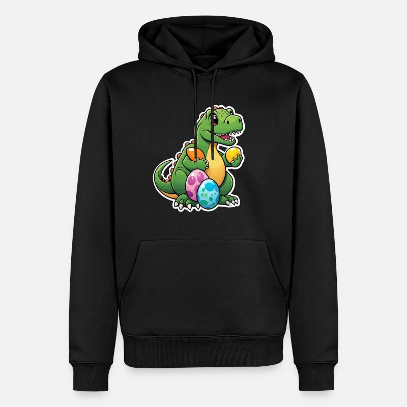 Dinosaur Easter Eggs Easter - Men’s Premium Organic Hoodie - black