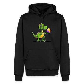 Dinosaur Easter Eggs Easter - Men’s Premium Organic Hoodie - black - Front - Nico (187cm)