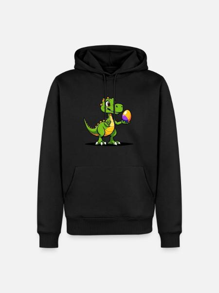 Dinosaur Easter Eggs Easter - Men’s Premium Organic Hoodie - black
