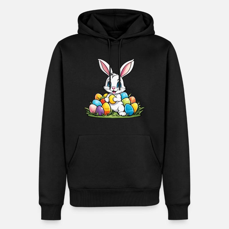 Easter Bunny Easter Illustration - Men’s Premium Organic Hoodie - black
