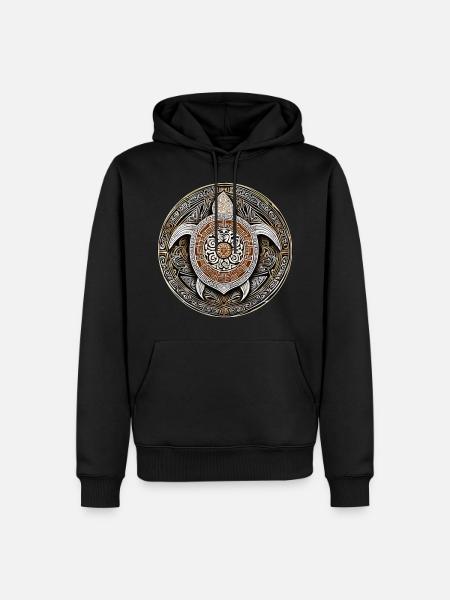 Maori Symbol Turtle IV - Men’s Premium Organic Hoodie - black