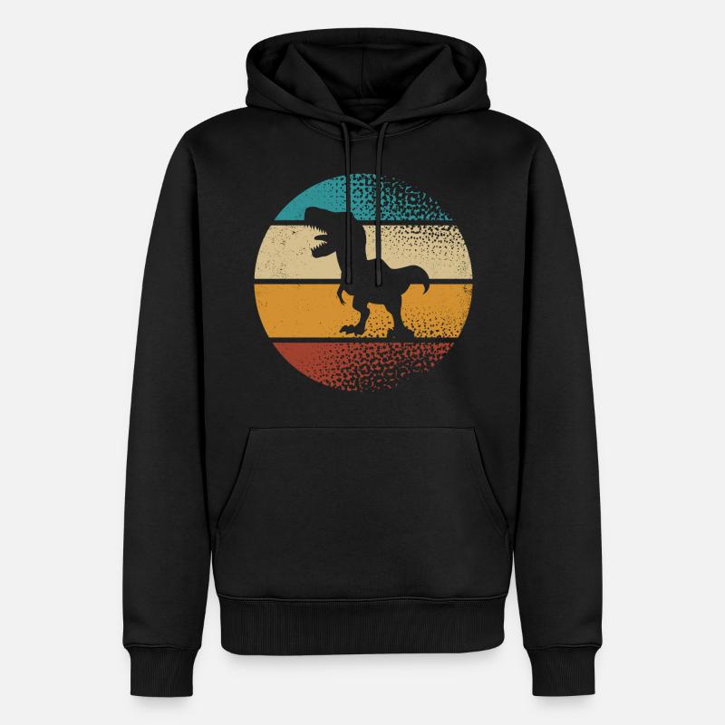 T Rex - Männer Premium Bio Hoodie - Schwarz