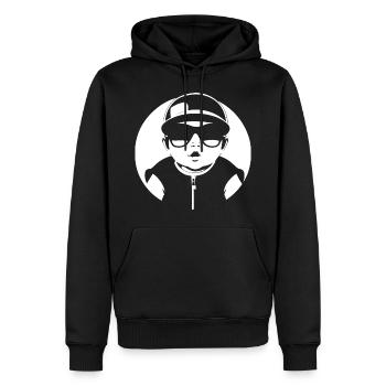 Drôle Enfant En Bas Âge Portant Des Lunettes De Soleil Cool Bébé - Sweat à capuche Premium bio Homme - noir - Devant - Nico (187cm)