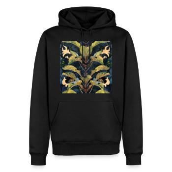 Jardin de la Vulve - Sweat à capuche Premium bio Homme - noir - Devant - Nico (187cm)