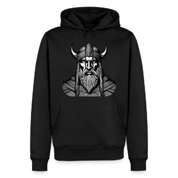 Stolzer Wikinger Krieger Germane - Männer Premium Bio Hoodie - Schwarz - Vorne - Nico (187cm)