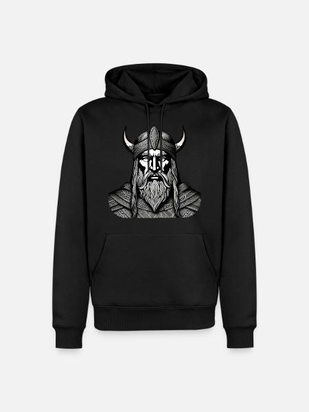 Proud Viking Warrior Germanic - Men’s Premium Organic Hoodie - black