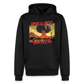 Rêve éveillé apocalyptique - Sweat à capuche Premium bio Homme - noir - Devant - Nico (187cm)