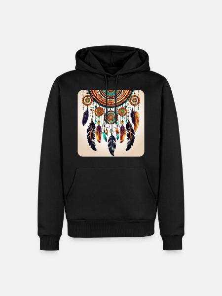 Spiritueller Traumfänger - Männer Premium Bio Hoodie - Schwarz