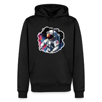 Aquarelle d’astronaute Aquarelle - Sweat à capuche Premium bio Homme - noir - Devant - Nico (187cm)