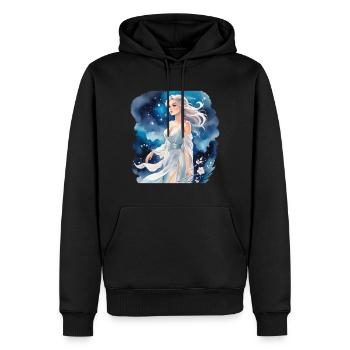 Anime Manga Mädchen Wasserfarben - Männer Premium Bio Hoodie - Schwarz - Vorne - Nico (187cm)