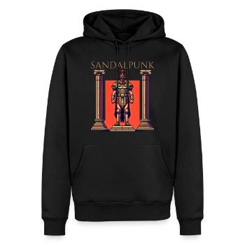 Sandelpunk - Männer Premium Bio Hoodie - Schwarz - Vorne - Nico (187cm)