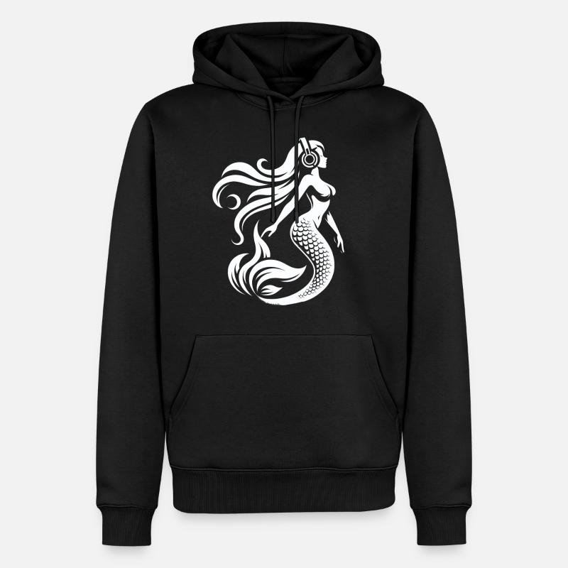 Die DJ-Meerjungfrau - Männer Premium Bio Hoodie - Schwarz