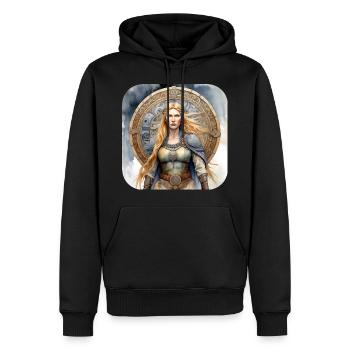 Stolze Wikingerin Germanin Schildmaid - Männer Premium Bio Hoodie - Schwarz - Vorne - Nico (187cm)