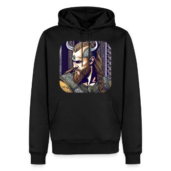 Stolzer Wikinger Krieger Germane - Männer Premium Bio Hoodie - Schwarz - Vorne - Nico (187cm)
