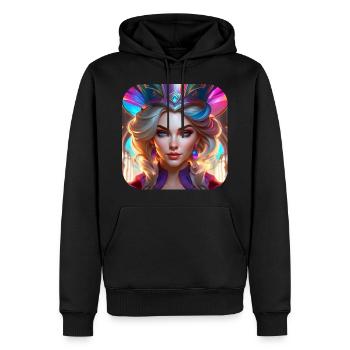 Cooles Fantasy Girl - Männer Premium Bio Hoodie - Schwarz - Vorne - Nico (187cm)