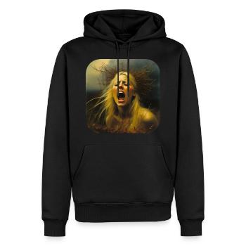 Dark Horror Banshee - Men’s Premium Organic Hoodie - black - Front - Nico (187cm)