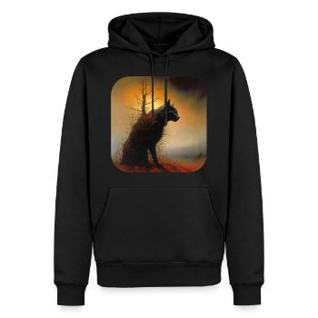 Schwarze Horror Katze - Männer Premium Bio Hoodie - Schwarz - Vorne - Nico (187cm)