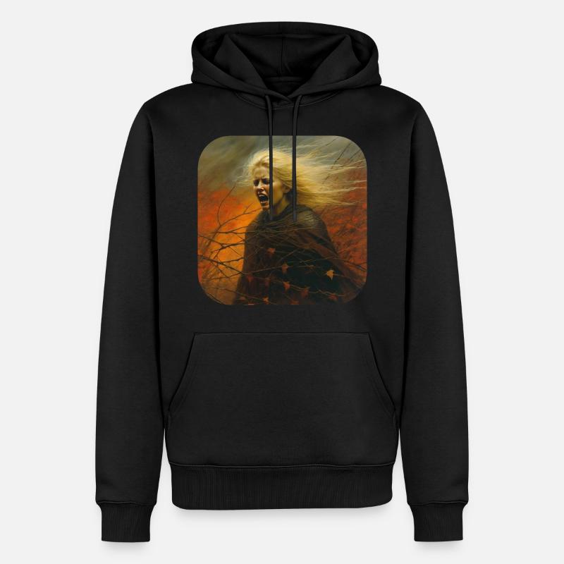 Düstere Horror Banshee - Männer Premium Bio Hoodie - Schwarz