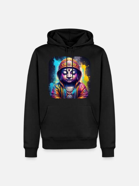 Mystical Spiritual Buddha - Men’s Premium Organic Hoodie - black