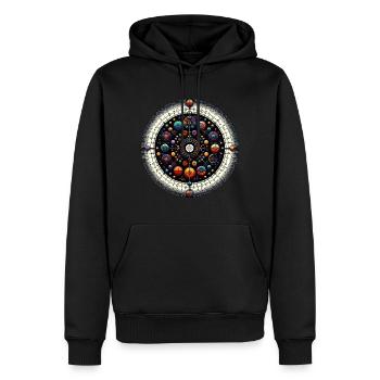 Mystic Zodiac Celestial Sphere - Men’s Premium Organic Hoodie - black - Front - Nico (187cm)