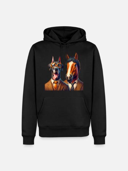 Dapper Duo Elegance - Men’s Premium Organic Hoodie - black