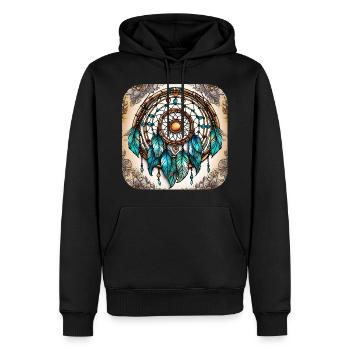 Spiritual Dreamcatcher - Men’s Premium Organic Hoodie - black - Front - Nico (187cm)
