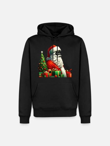 Santa's Yuletide Cheer - Men’s Premium Organic Hoodie - black