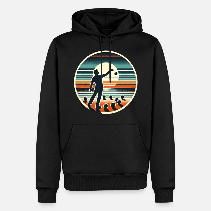 Boule Petanque - Männer Premium Bio Hoodie - Schwarz