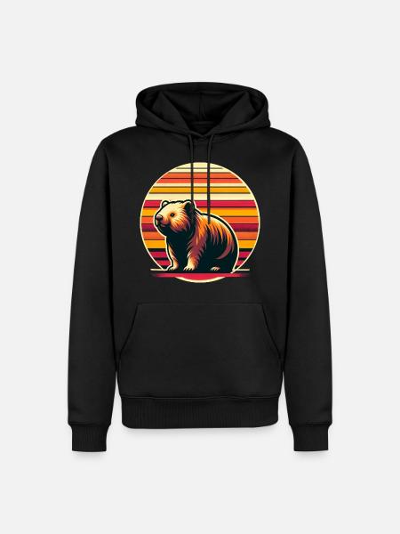 Wombat - Sweat à capuche Premium bio Homme - noir
