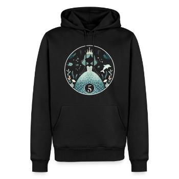 Magie de la princesse sirène - Sweat à capuche Premium bio Homme - noir - Devant - Nico (187cm)